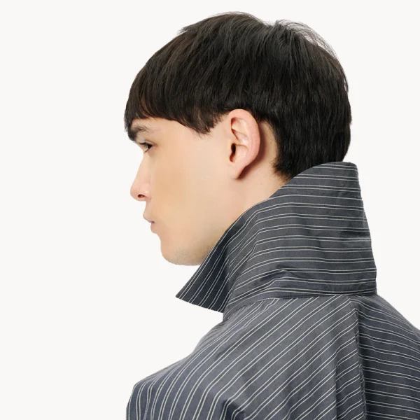 GOLDWIN 0 Reflective Striped Shirt – Deep Charcoal