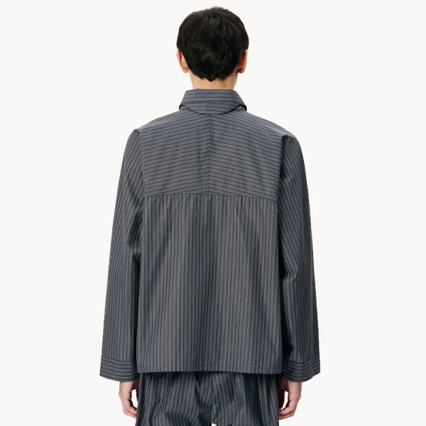 GOLDWIN 0 Reflective Striped Shirt – Deep Charcoal