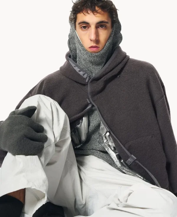 GOLDWIN 0 Wool Fleece Hoodie – Dark Lava