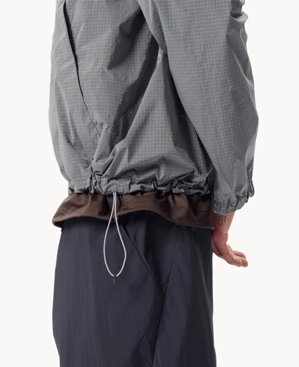 GOLDWIN Dope Dyed Rip-stop Wind Jacket Sleet Gray
