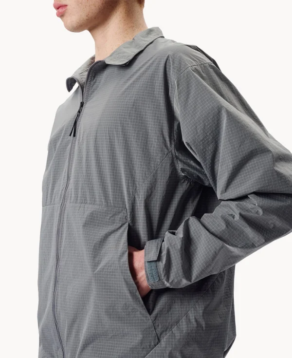 GOLDWIN Dope Dyed Rip-stop Wind Jacket Sleet Gray