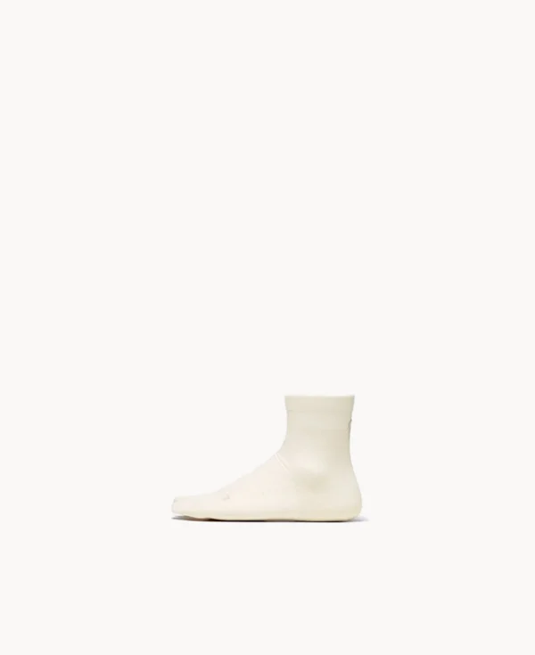 GOLDWIN Paper Fiber Tabi Quarter Socks White