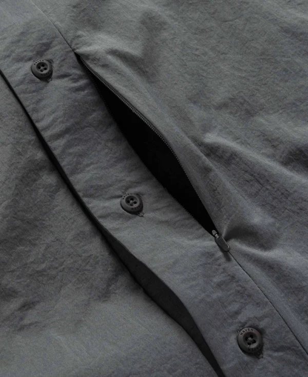 HAVEN - Alta Shirt – Graphite Nylon Taffeta