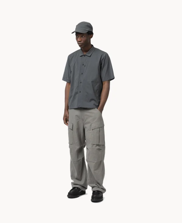 HAVEN - Alta Shirt – Graphite Nylon Taffeta