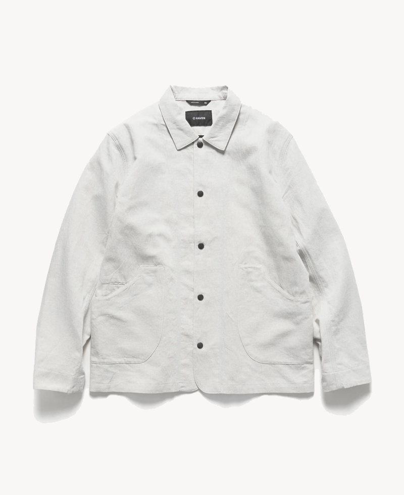 HAVEN - Graft Jacket – Ivory Linen Denim HAVEN - Graft Jacket – Ivory Linen Denim