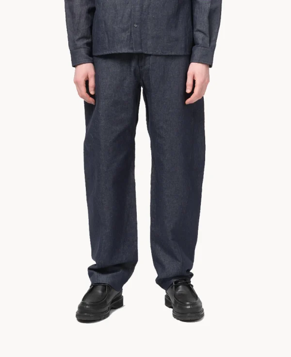 HAVEN - Helix Pant – Indigo Linen Denim