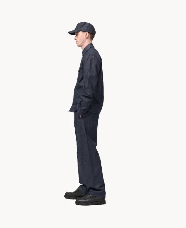HAVEN - Helix Pant – Indigo Linen Denim