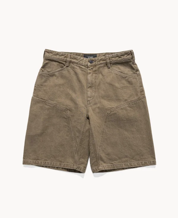 HAVEN - Rig Shorts – Taupe Cotton Denim