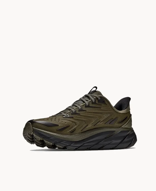 HOKA Clifton UTL Antique Olive Black