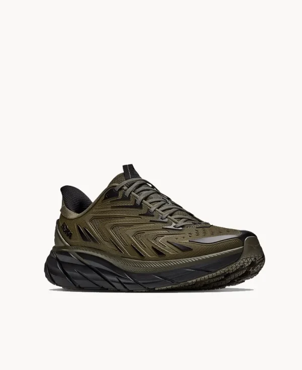 HOKA Clifton UTL Antique Olive Black
