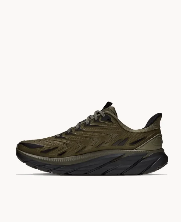 HOKA Clifton UTL Antique Olive Black