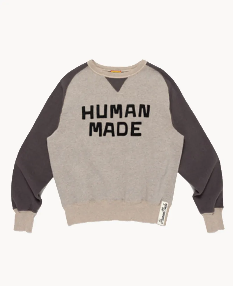 HUMAN MADE Raglan Tsuriami Sweatshirt – Charcoal HUMAN MADE Raglan Tsuriami Sweatshirt – Charcoal