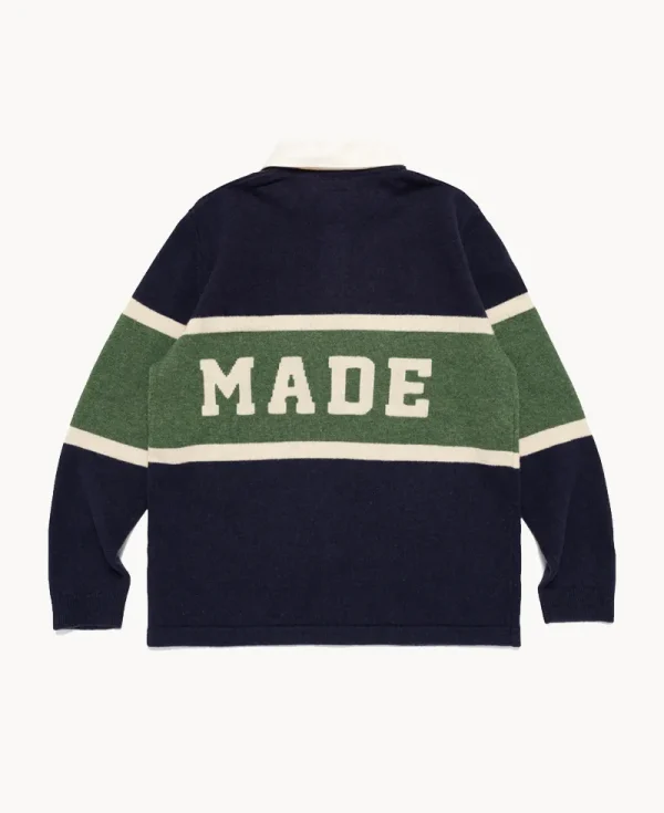 HUMAN MADE Rugby Knit Sweater – Navy