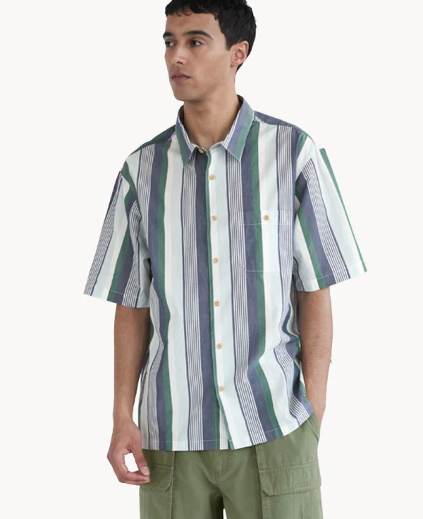 KHAKIS - Cabana Stripe Shirt – Blue