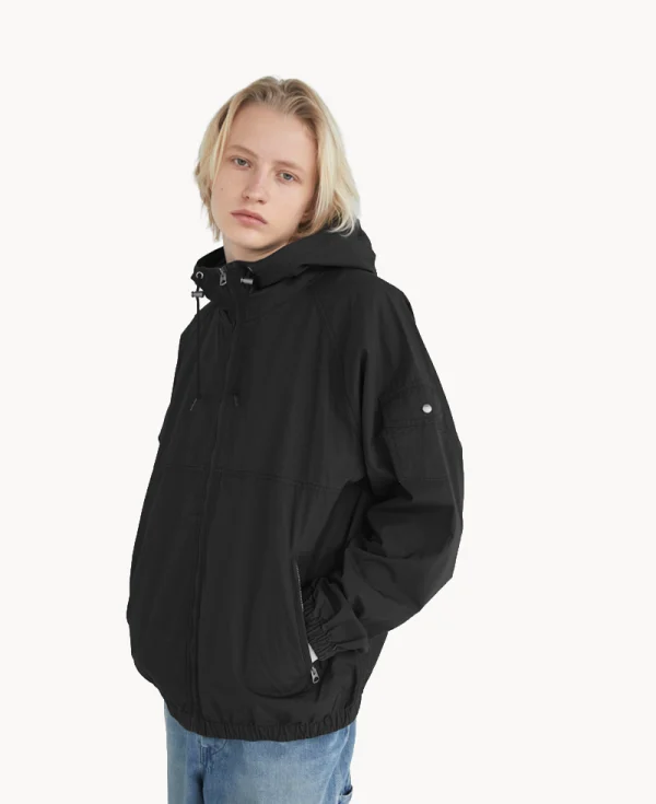 KHAKIS - Hooded Wind Jacket – Black