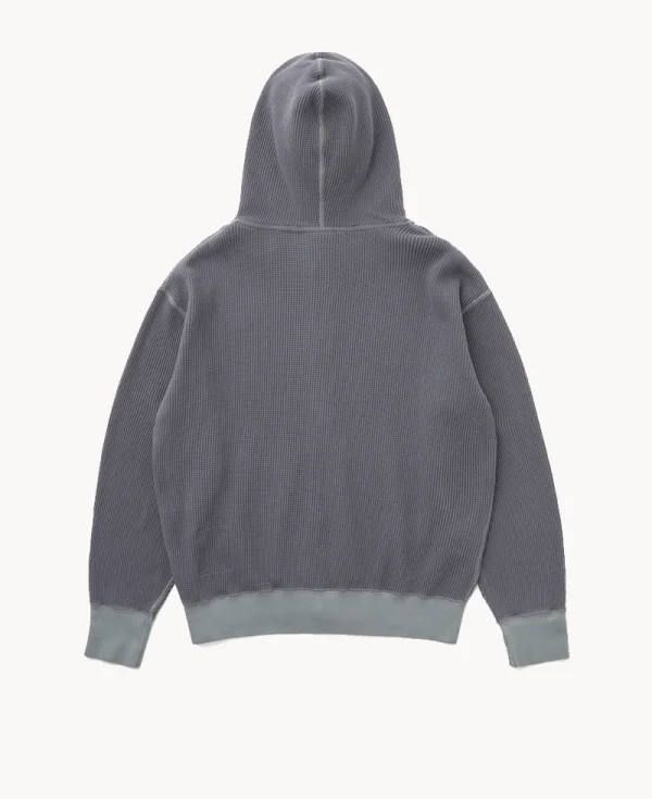 KHAKIS - Waffle Full-zip Hoodie – Faded Black