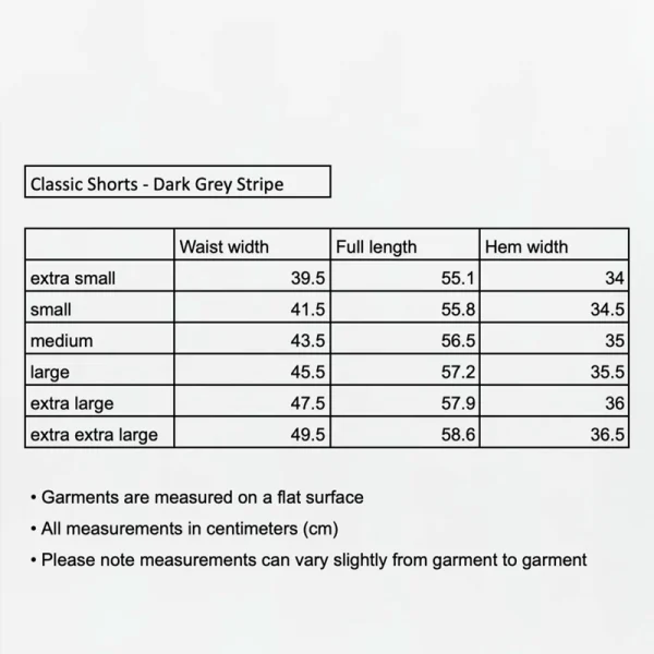 MFPEN Classic Shorts – Dark Grey Stripe