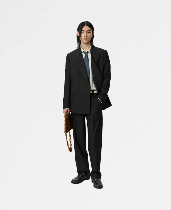 MFPEN Double Breasted Blazer – Dark Brown Dry Wool