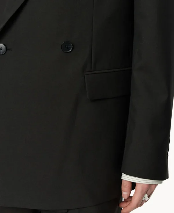 MFPEN Double Breasted Blazer – Dark Brown Dry Wool