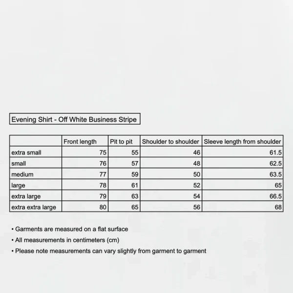 MFPEN Evening Shirt - Off White Business Stripe