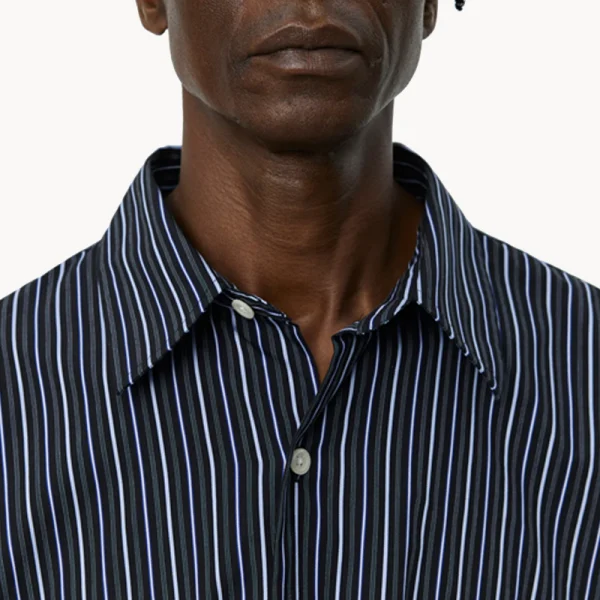 MFPEN Exact Shirt - Black Office Stripe