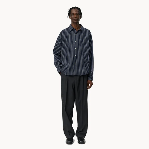 MFPEN Exact Shirt - Black Office Stripe