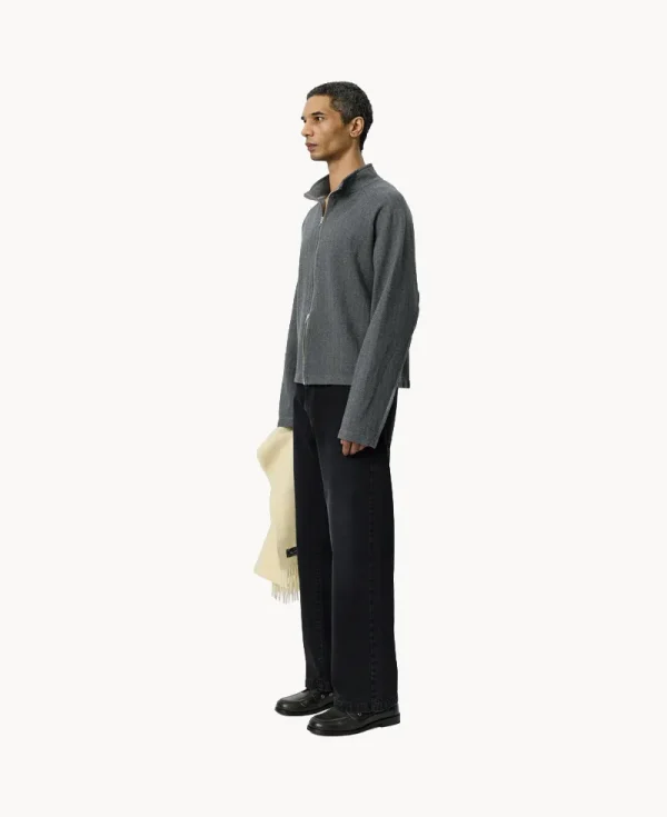 MFPEN Leisure Zip-Up – Grey Herringbone