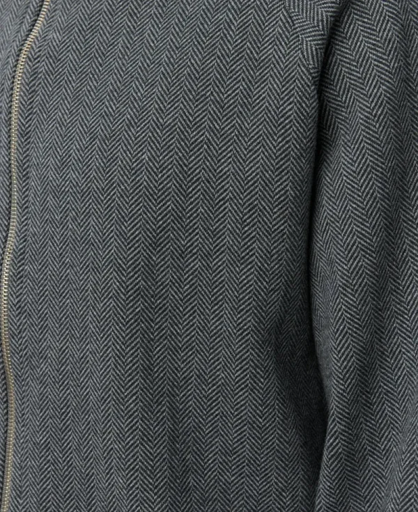 MFPEN Leisure Zip-Up – Grey Herringbone