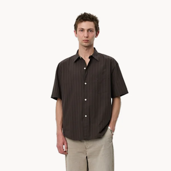 MFPEN New Input Shirt - Dark Brown Check