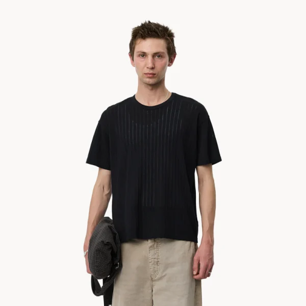 MFPEN Ornament Tee – Black Lace Stripe