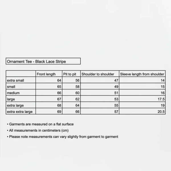 MFPEN Ornament Tee – Black Lace Stripe