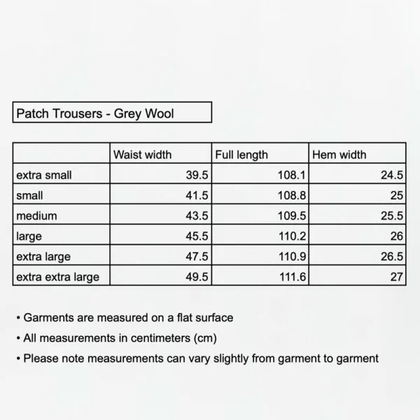 MFPEN Patch Trousers - Grey Dry Wool