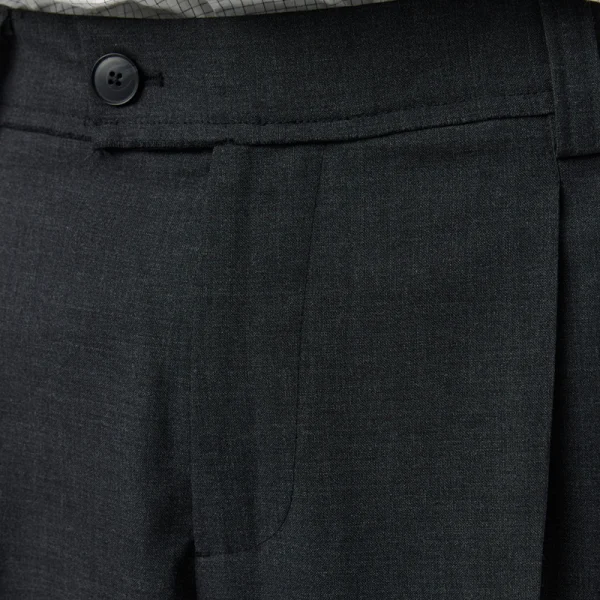 MFPEN Patch Trousers - Grey Dry Wool
