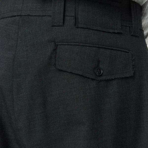 MFPEN Patch Trousers - Grey Dry Wool