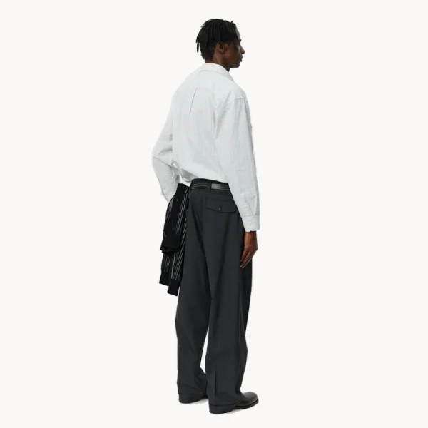 MFPEN Patch Trousers - Grey Dry Wool