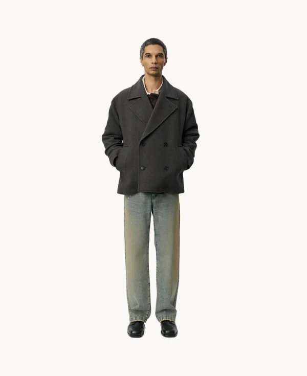 Abrigo tipo «peacoat» de MFPEN – Marrón ceniza