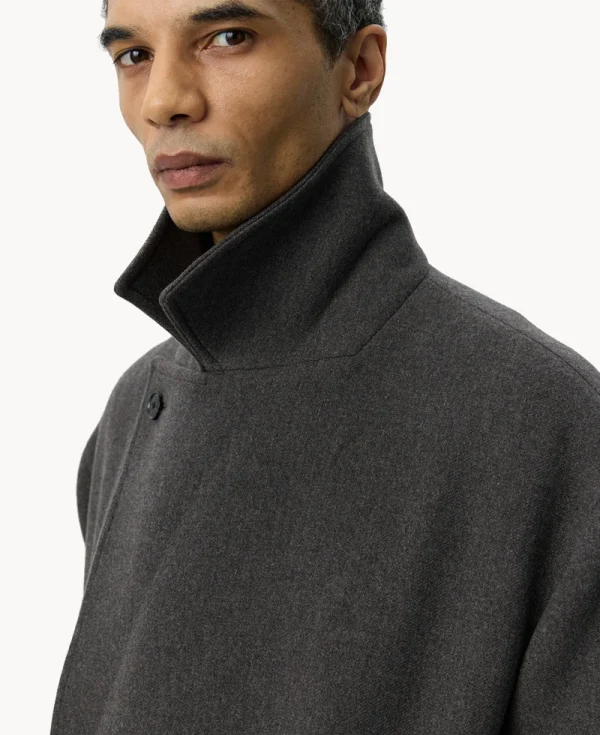 Abrigo tipo «peacoat» de MFPEN – Marrón ceniza