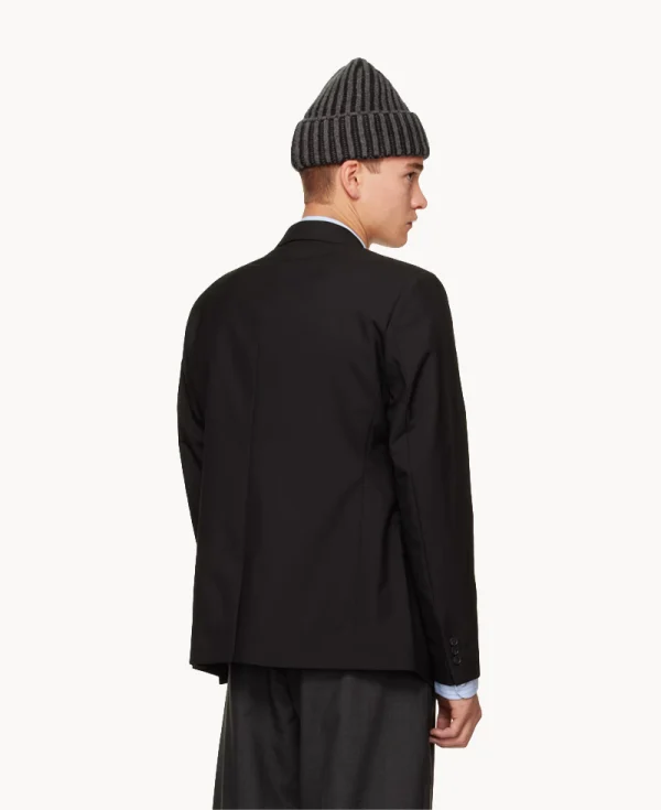 American Blazer de una sola botonera de MFPEN – Lana seca negra