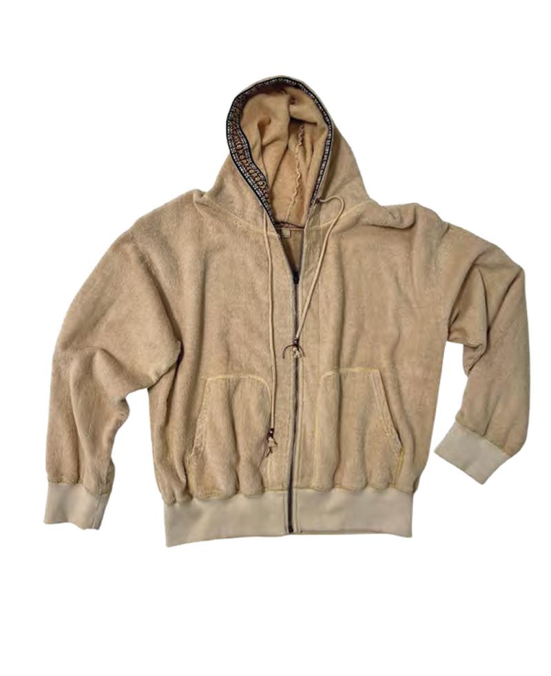 MONOSTEREO Beach Towel Zip Hoodie – Natural MONOSTEREO Beach Towel Zip Hoodie – Natural