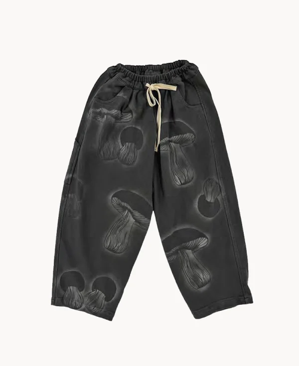 MONOSTEREO Druid Shroomie Airbrushed Balloon Pant – Washed Black