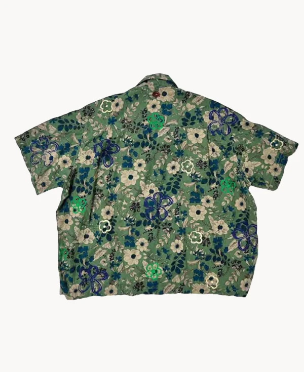 MONOSTEREO Greenhouse Floral Stamped SS Shirt – Green