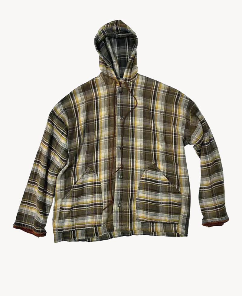 MONOSTEREO Rag Sack Plaid Hoodie – Washed Black MONOSTEREO Rag Sack Plaid Hoodie – Washed Black