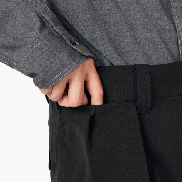 NANAMICA Alphadry Double Pleat Shorts – Black