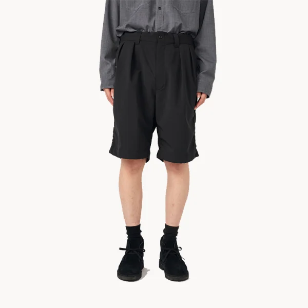 NANAMICA Alphadry Double Pleat Shorts – Black