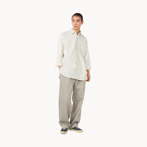 NANAMICA Double Pleated Chino Pants – Light Gray