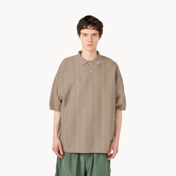 NANAMICA Knit Polo Sweater – Charcoal