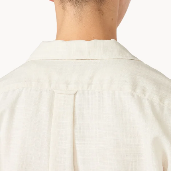 NANAMICA Open Collar Panama SS Shirt – Off White