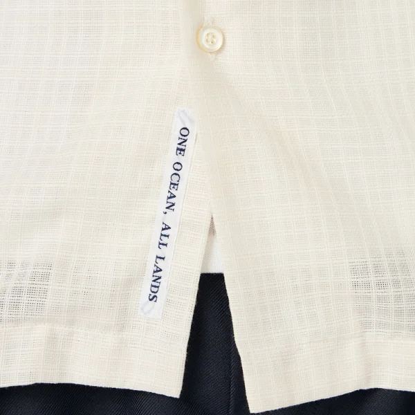 NANAMICA Open Collar Panama SS Shirt – Off White