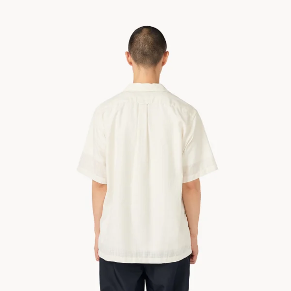 NANAMICA Open Collar Panama SS Shirt – Off White