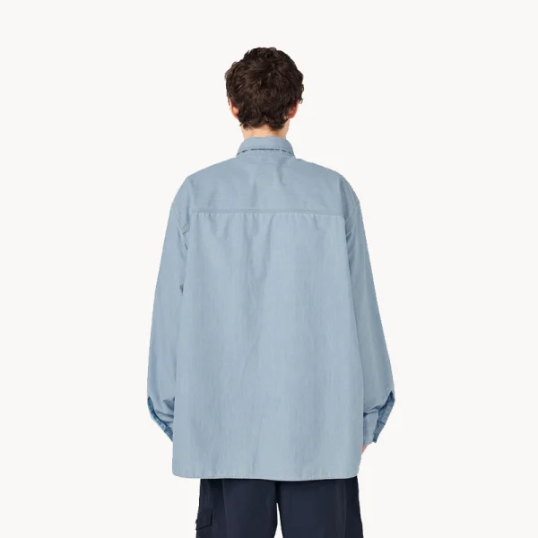 NANAMICA Regular Collar Chambray Shirt – Light Indigo